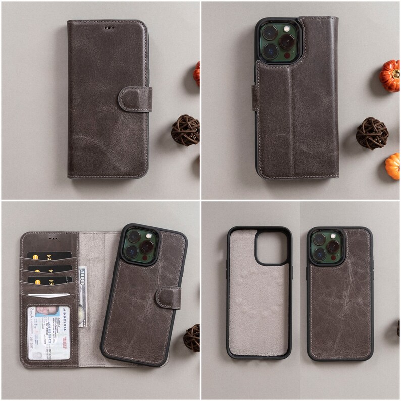 Personalized Iphone 14 Pro Max Wallet Case Leather Iphone 14 Etsy