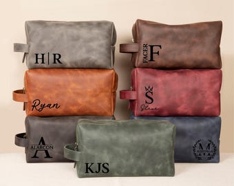Bulk Luxury Corporate Gifts with Logo for Clients Employees, Bulk Christmas Gift Men Women, Toiletry Dopp Kit Travel Bag