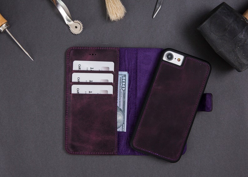 Leather iPhone 78 SE 2020 Case with Wallet and Card Holder Custom iPhone 78 Plus Phone case