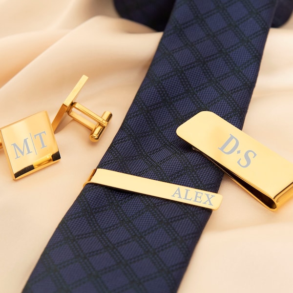 Gold CuffLinks, Personalized CuffLinks Initial, Unique Gifts for Boss, Custom Cuff links for Brother, Father in Law Gift, Christmas Gift Men