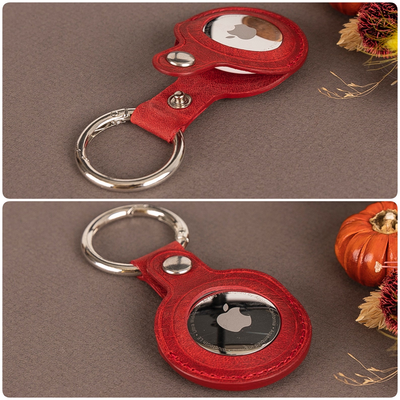 AirTag Case Keychain Leather AirTag Holder Engraved AirTag Etsy