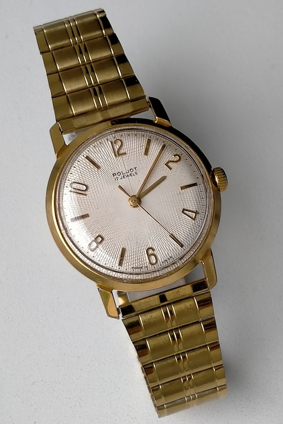 Poljot 2409. Rare Model 103028. Gold Plated AU20. 