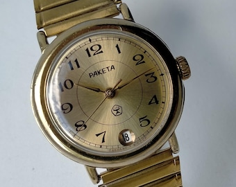 Raketa 2614.N Model 4396649. Vintage Original Soviet Classic Mechanical Watch. PChZ 1980s