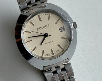 Poljot 2614.2N Original Vintage Soviet Mechanical Stylish Big Watch. 1970s - early 1980s