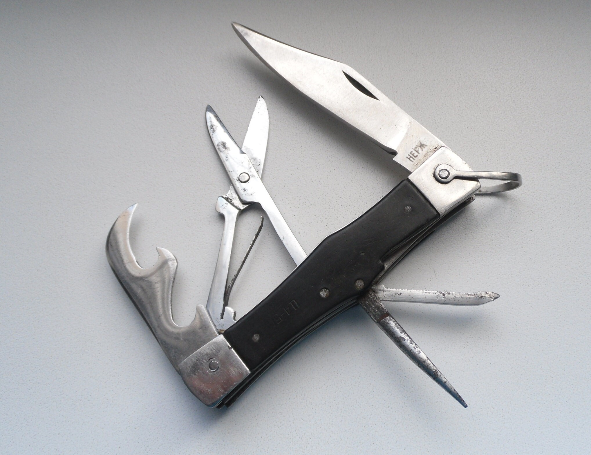 Soviet Vintage Folding Tourist Hunter Knife Multi Tool . Factory