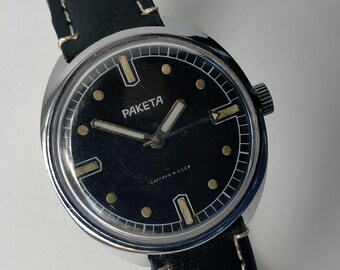 Raketa 2609.NA Military. Model 511239. Vintage Original Soviet Mechanical Big Stylish Watch. 1980s