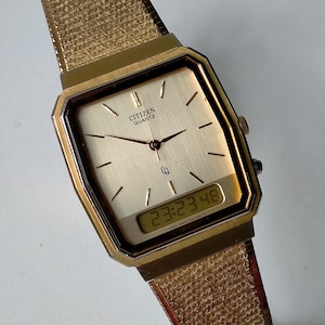 Defective Citizen Ana Digi Watch. Model 8930-086287 K. Vintage Original Ana Digi Quartz Watch. Early 1980s
