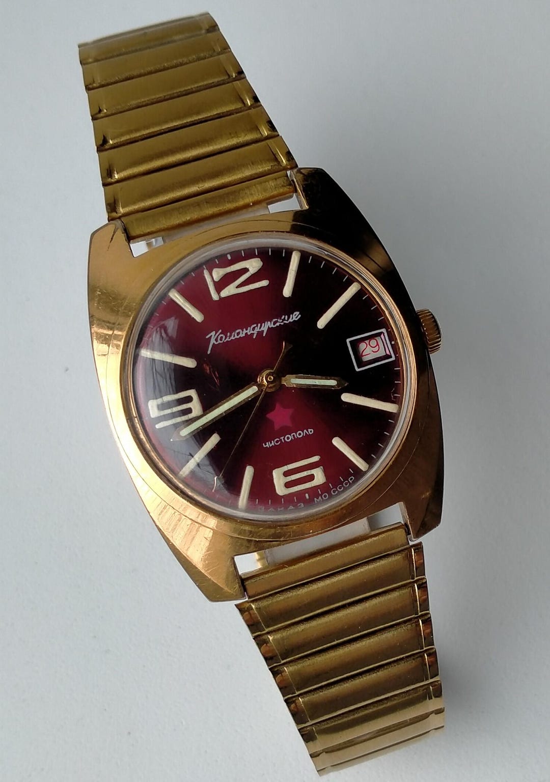 Komandirskie Vostok 2234. Model 793450. Gold Plated AU10. Vintage
