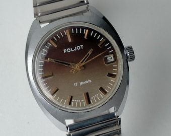 Poljot 2614.2N Original Vintage Soviet Mechanical Classic Casual Watch. 1980s