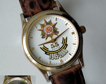 Poljot 2609.N 55 Years Victory in WW2 Vintage Watch for Ukrainians WW2 Veterans. Original Vintage  Commemorative Watch. 2000s