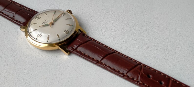 Poljot 2409. Ultra Rare Model 123145. Gold Plated AU20. Original Vintage Soviet Mechanical Classic Luxury Watch. 1960s image 3