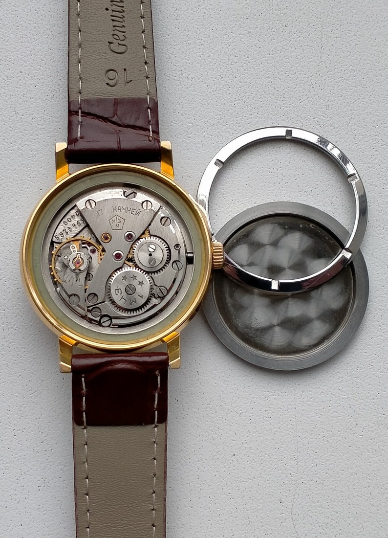 Poljot 2409. Ultra Rare Model 123145. Gold Plated AU20. Original Vintage Soviet Mechanical Classic Luxury Watch. 1960s zdjęcie 10