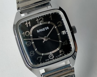 Raketa 2614.N Seria modeli 141. Oryginalny radziecki klasyczny zegarek mechaniczny. Lata 80. XX wieku.