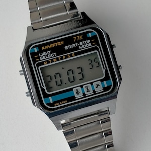 Kamerton 77K / Elektronika 29367 Chronograph Melody Alarm. Original Vintage Digital Watch. Early 1990s