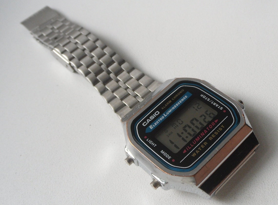Casio A168 Chrono Alarm. Module 1572. Vintage Original Digital Etsy