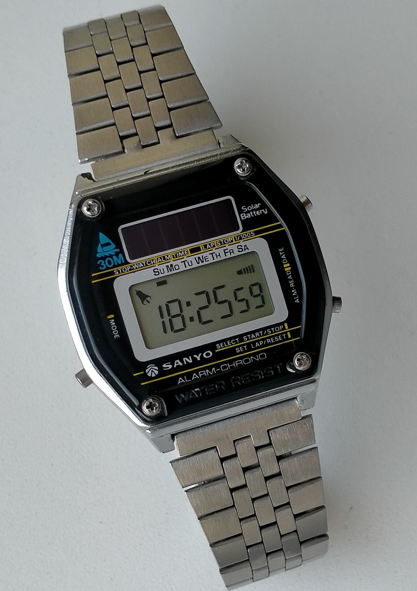 超美ファッション - SANYOサンヨー359-21C デジタル腕時計 電池