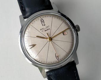 Poljot 2414. Model 231109. Vintage Original Soviet Mechanical Classic Watch. 1960s