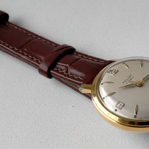 Poljot 2409. Ultra Rare Model 123145. Gold Plated AU20. Original Vintage Soviet Mechanical Classic Luxury Watch. 1960s image 6