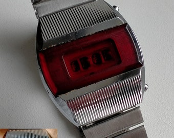 Elektronika 1 3051 (B6-03) Original Bracelet. Vintage Original Soviet Digital Watch. 1970s - early 1980s