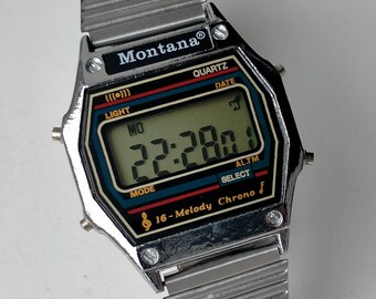 Montana PF PAM352 Chronograph Melody Alarm. Yellow Face. Vintage