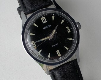 Vostok 2209. Modelo muy raro 401212. Reloj de estilo militar mecánico soviético original vintage. década de 1970