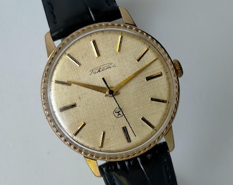 Raketa 2609NA. Model 343109. Gold Plated. Vintage Original Soviet Classic Mechanical Watch. 1980s