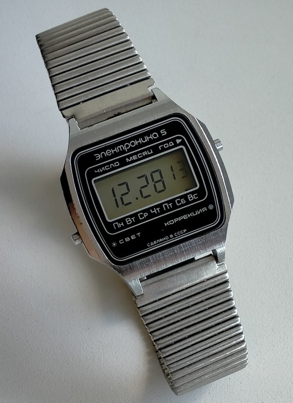 Russian digital watch hotsell