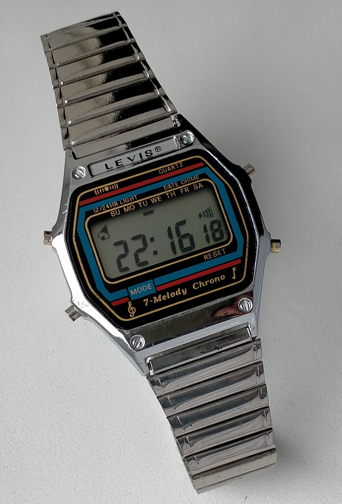 Levis SA1591 Chronograph Melody Alarm. Vintage Original Digital