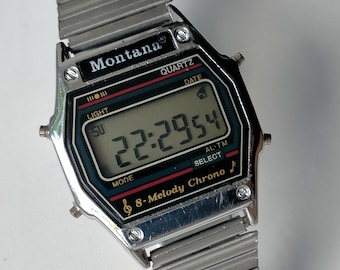 NEC USA P-18 Chronograph Melody Alarm. Vintage Original Digital