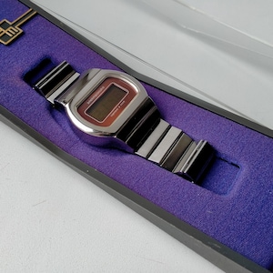 Elektronika 3049 B6-02 TV Design. Stainless Steel Case. Original Box. Rarest Original Vintage Soviet Digital Watch. 1980 image 3