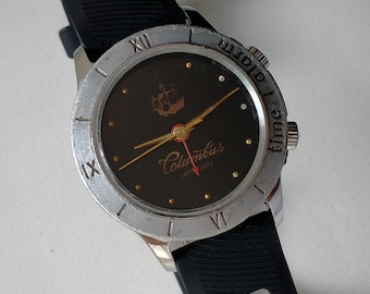 Columbus Poljot 2612.1 Alarm. Original Vintage Commemorative Watch with Mechanical Alarm. 1990s