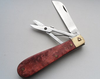 USSR Vintage Folding Tourist Knife. Factory Metallist Kharkov. 1970s Rare Condition