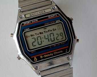 Casio AL-180 Batteryless. Alarm Chronograph. E-module 2505