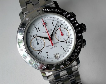 Poljot 3133 Chronograph Tachymeter. Oryginalny zabytkowy radziecki rzadki mechaniczny zegarek. Wczesne lata 90.