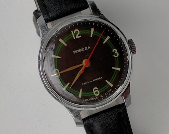 Pobeda Kirovskie 2608.  Model CHN610K. Mega Rare. Vintage Original Soviet Classic Mechanical Watch. 1 MChZ 1950s