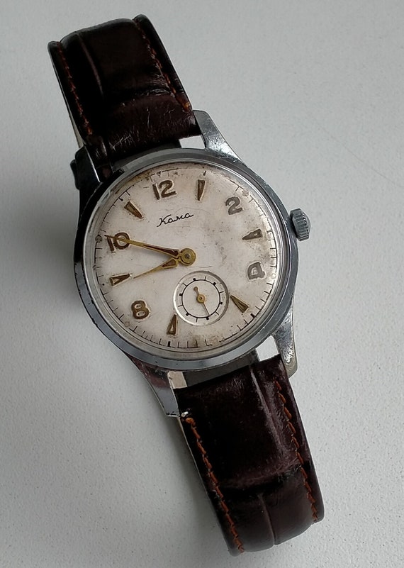 Montre Vintage Kama USSR 1956 – Mécanique Manuelle – Homme – Boîtier Acier 33 Mm