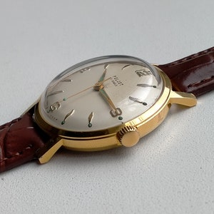 Poljot 2409. Ultra Rare Model 123145. Gold Plated AU20. Original Vintage Soviet Mechanical Classic Luxury Watch. 1960s image 4