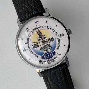 Luch L2356-kwarts. Superslank. Vintage origineel jubileumhorloge. 1998