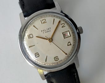 Poljot 2414. Model 231057. Vintage Original Soviet Mechanical Classic Watch. 1960s