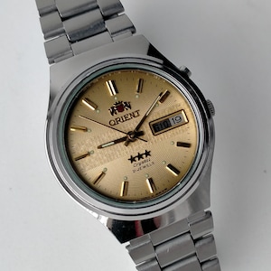 Orient 3 Star Automatic Model OS469C619E. Vintage Original Japan Stylish Mechanical Watch. 1990s