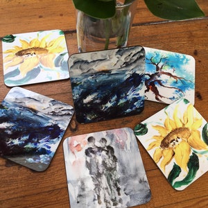 Coasters- 8.5x8.5cm,  professionally printed from original artwork