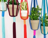 BUM style 36 colors custom macrame plant hanger small to large handmade hanging rope plant holder unique home decor gift