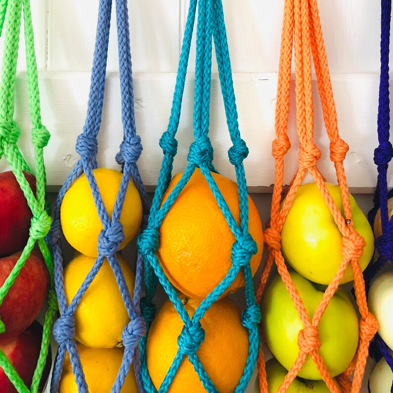 The FRUIT holder // 40 colors // macrame produce holder // Etsy