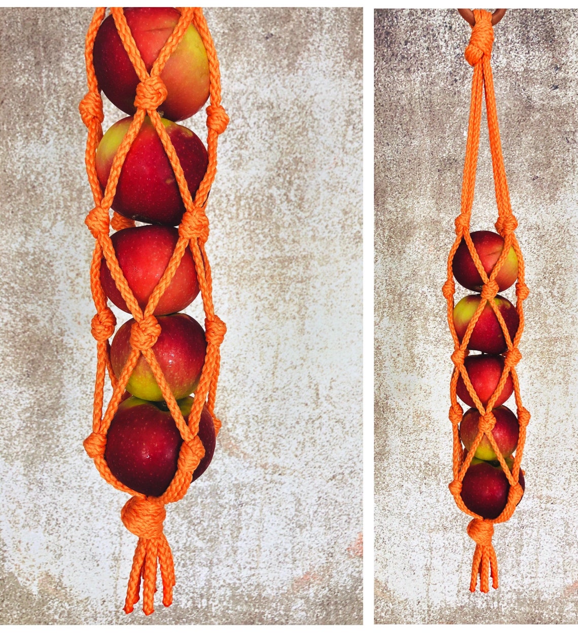 The FRUIT holder // 40 colors // macrame produce holder // Etsy