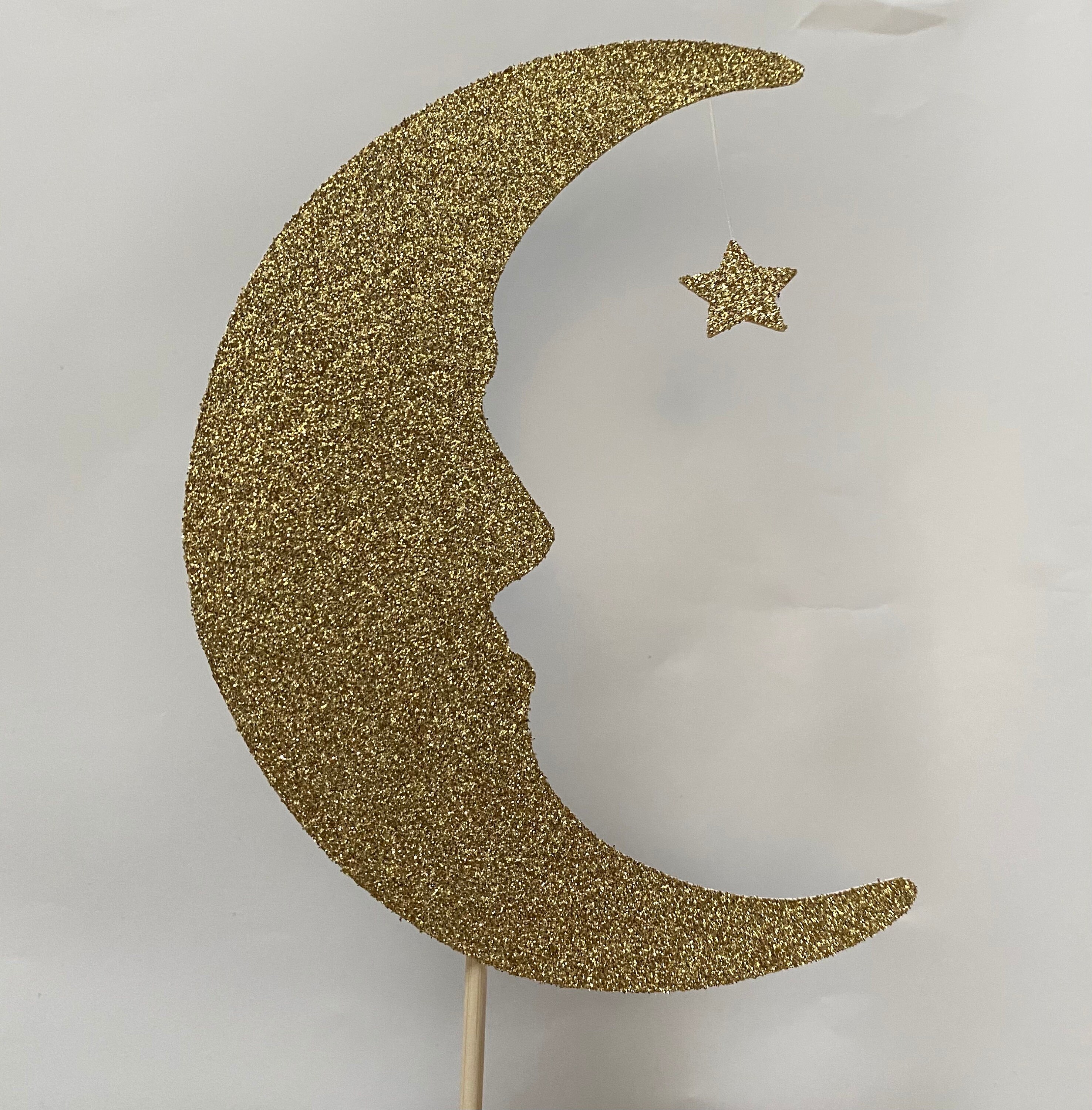 Crescent moon cake topper Etsy