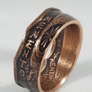 Memento Mori Ring*Memento Vivere Ring*Skull and Bones Ring*Last Laugh Ring*Day of the Dead Ring*Rememberance Ring*999 Pure Copper Coin Ring