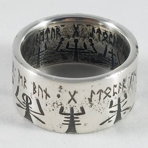 Vegvisir Amulett Ring *ᚹᛖᚷᚹᛁᛊᛁᚱ*Nordmen Ring* Wegweiser Ring* Wegweiser Ring* Wikinger Ring* Runen Ring* Wikinger Kompass Ring*