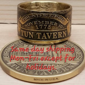 Tun Tavern Ring*Birthplace of the United States Marine Corps Ring*November 10 1775*Biker Ring*United States Marine Corps Ring