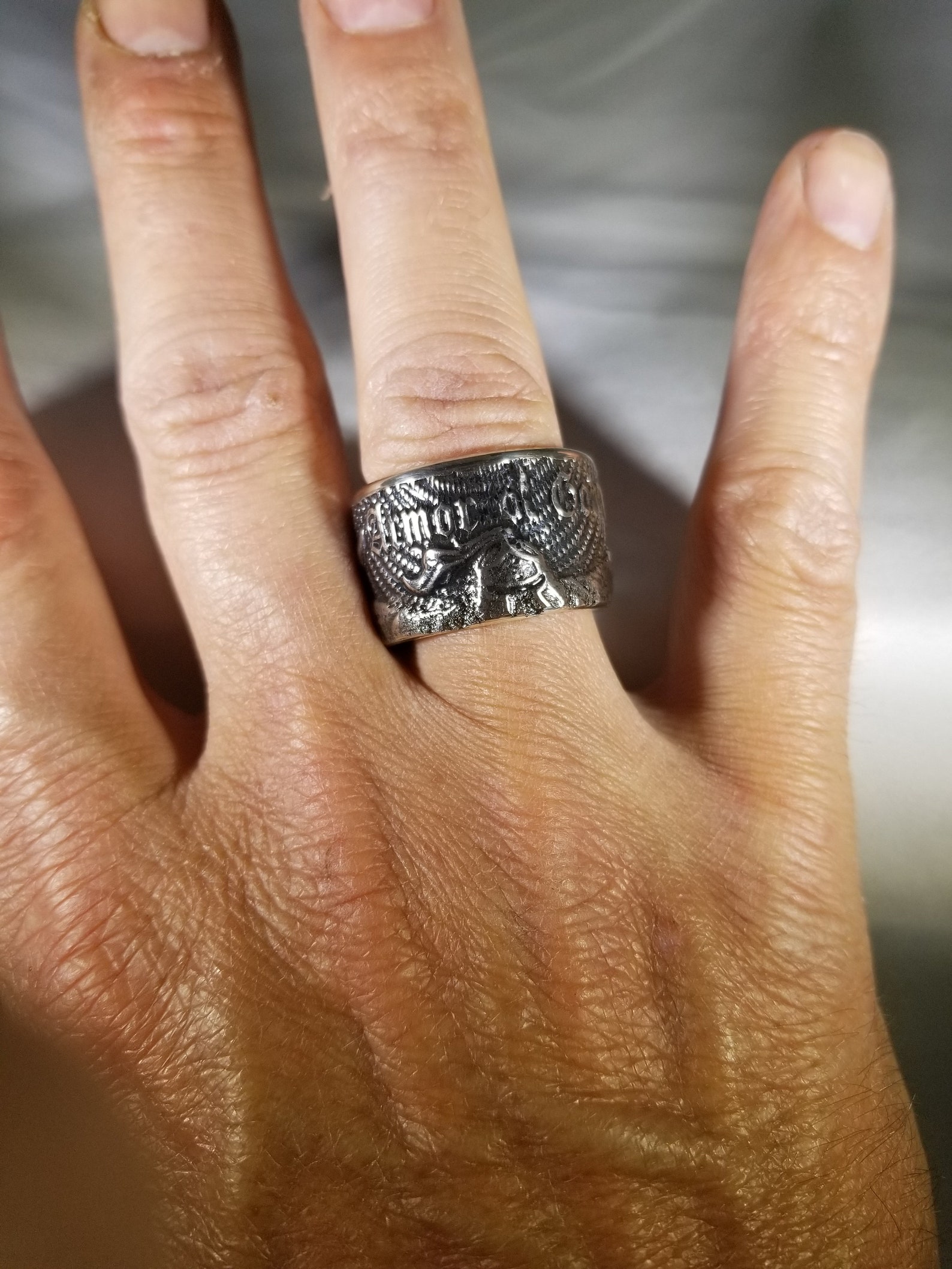 Silver Armor of God Ring Etsy