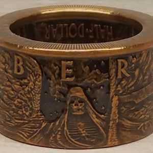 Grim Reaper Ring*Hobo Coin Ring* 1 oz Copper Coin Ring